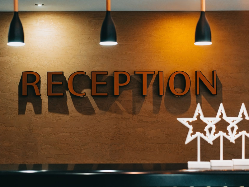 Taupo Terrace hotel lobby and reception